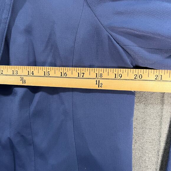 Candace Cameron Bure Regular Blazer Velvet Blue Size Medium - Picture 7 of 9